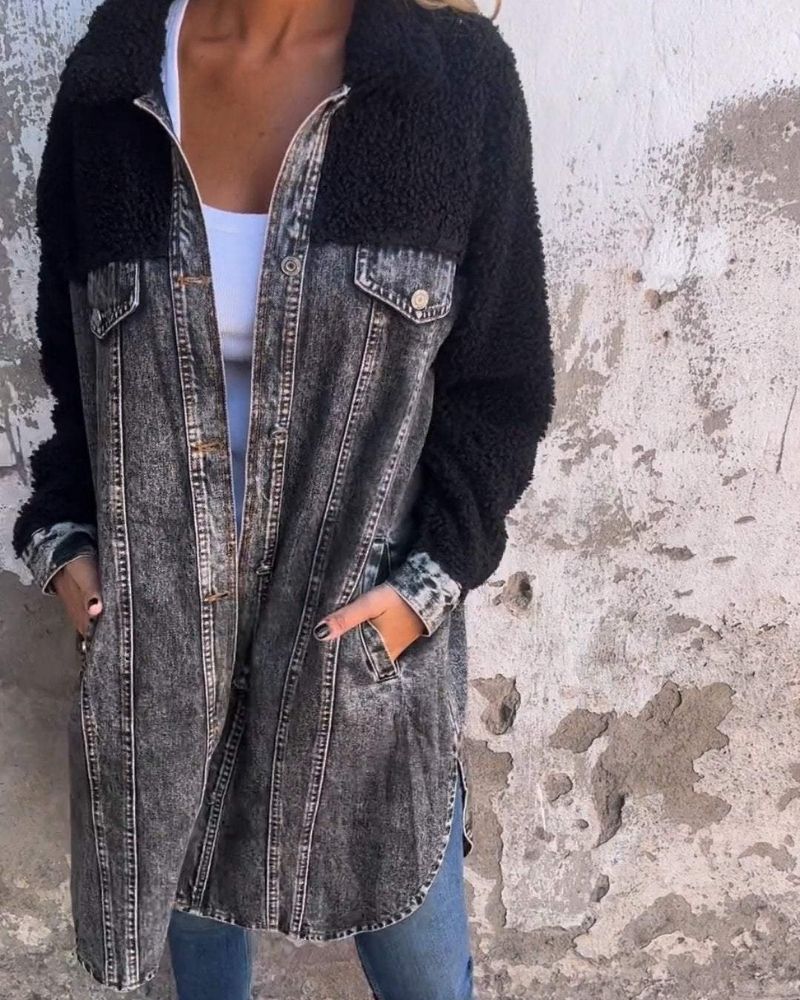 MARISA – Jeansjacke mit Einreiher-Knopfleiste und Reverskragen