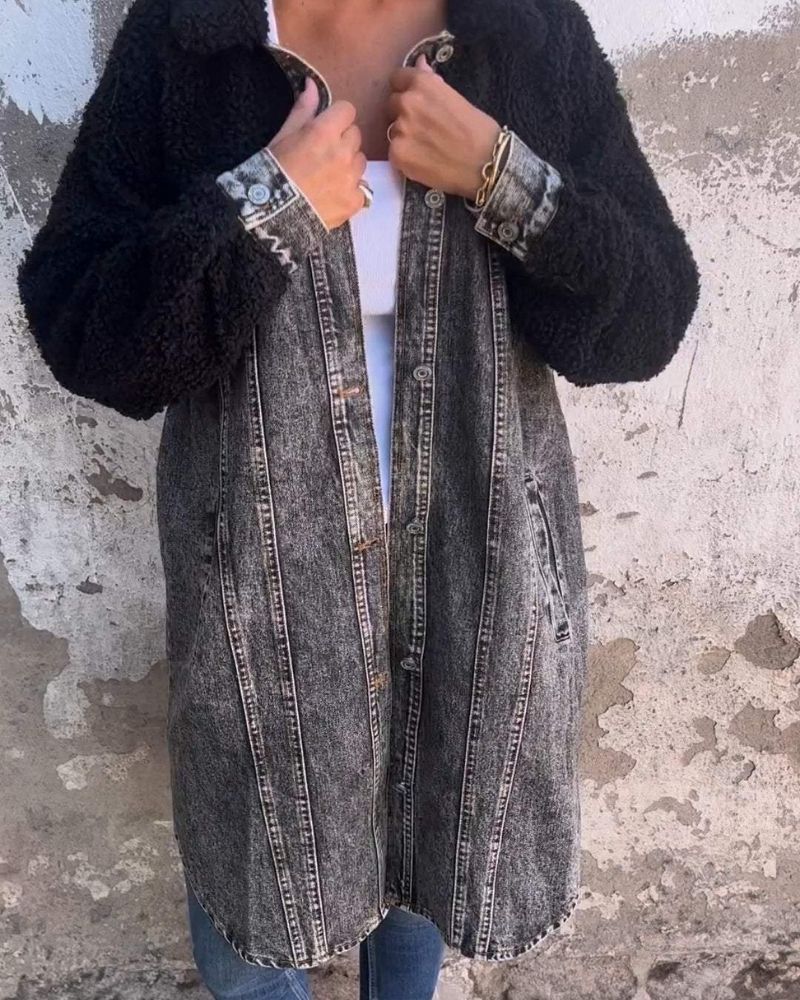 MARISA – Jeansjacke mit Einreiher-Knopfleiste und Reverskragen