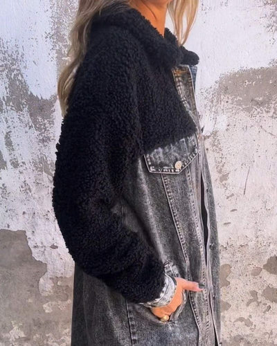 MARISA – Jeansjacke mit Einreiher-Knopfleiste und Reverskragen