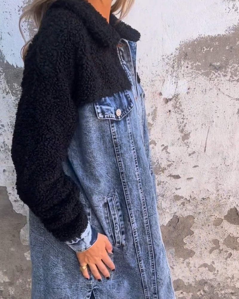 MARISA – Jeansjacke mit Einreiher-Knopfleiste und Reverskragen