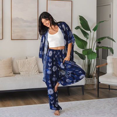 Nightfall Blue Lotus Moon Lounge Set