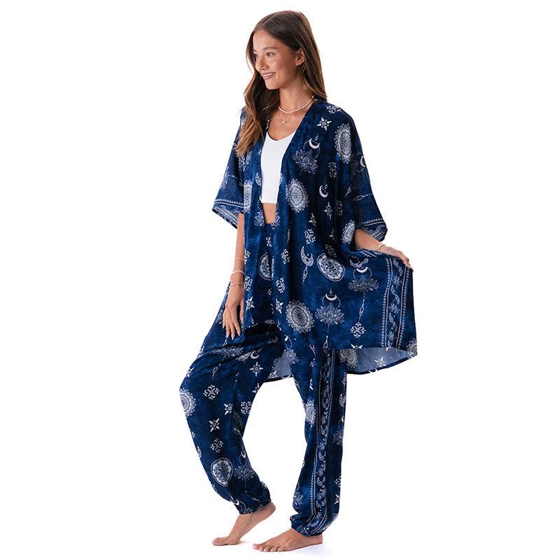 Nightfall Blue Lotus Moon Lounge Set