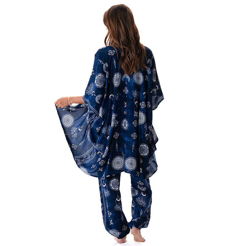 Nightfall Blue Lotus Moon Lounge Set