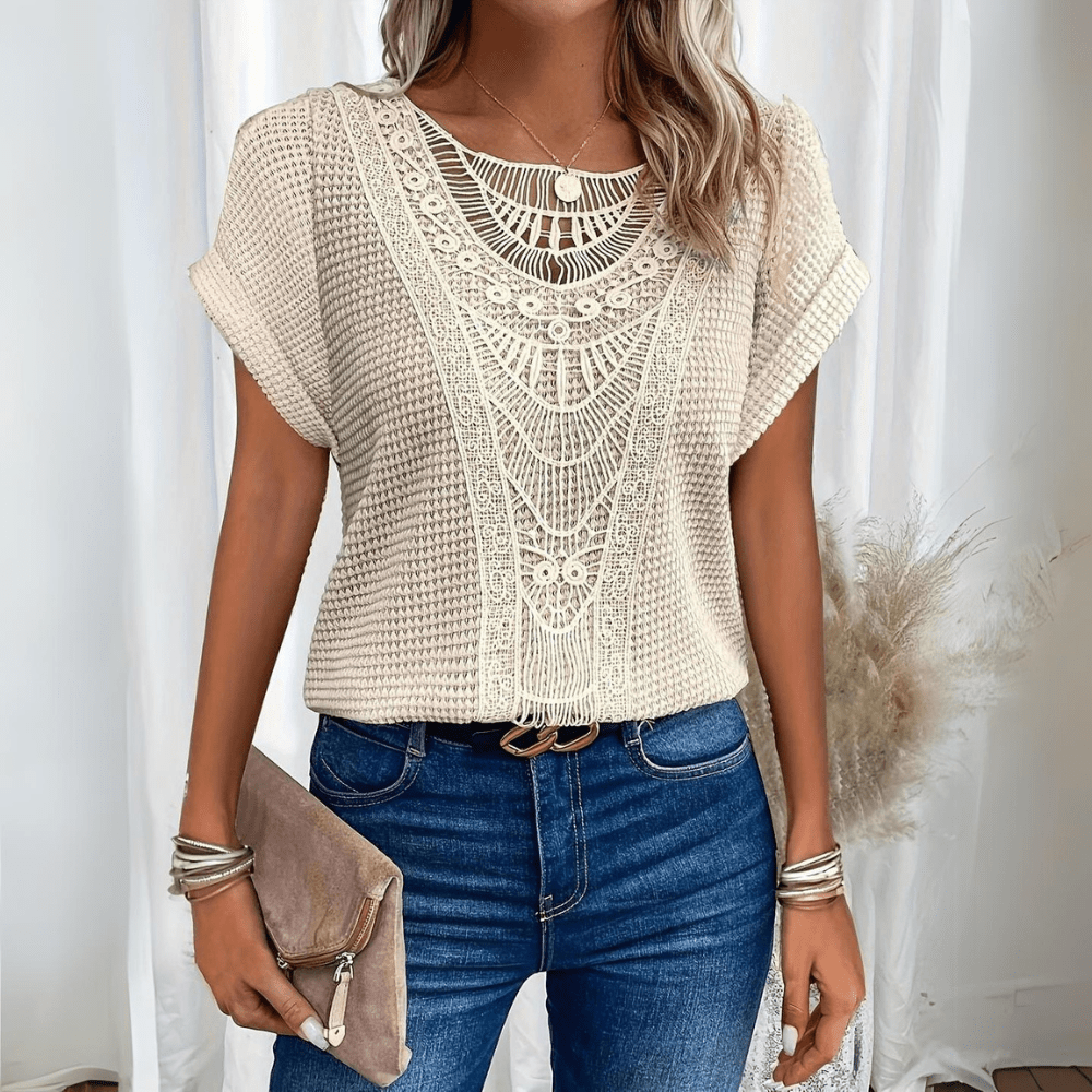 LISELOTTE - ELEGANTE BLUSE IM IBIZA-STIL