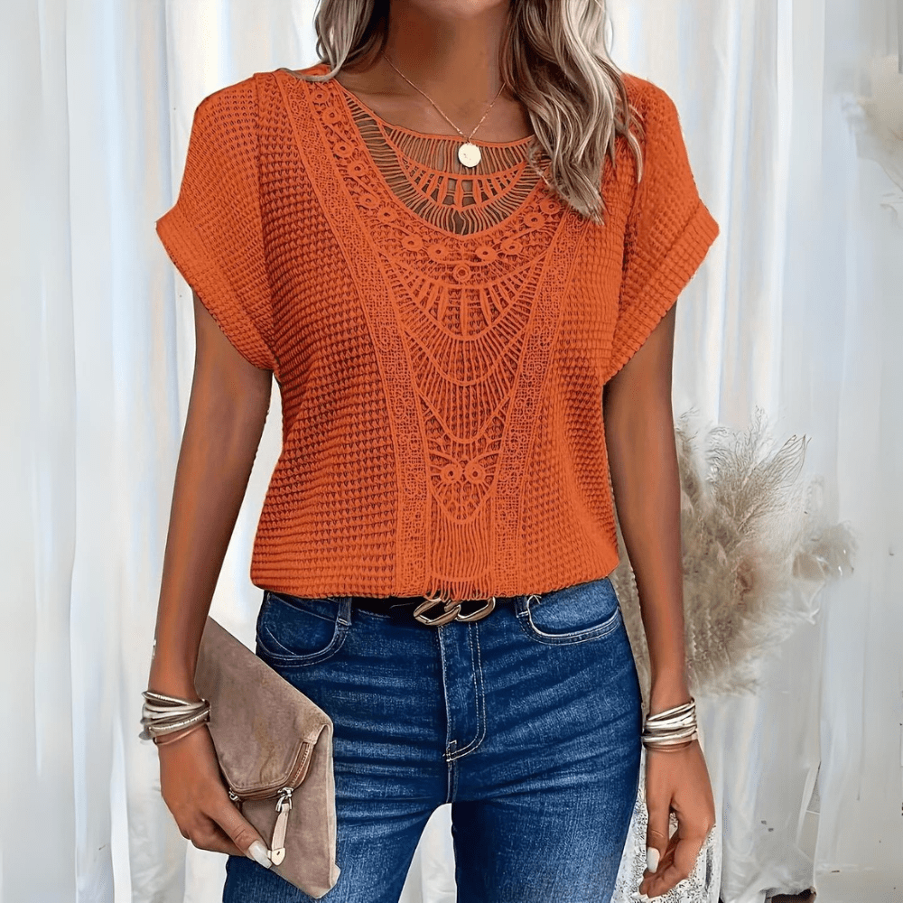 LISELOTTE - ELEGANTE BLUSE IM IBIZA-STIL