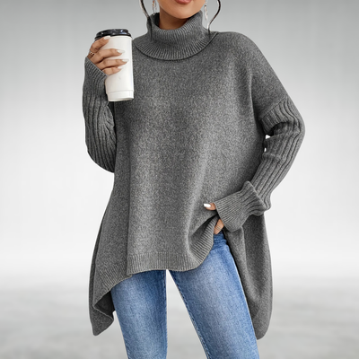 JOANNE | ELEGANTER ROLLKRAGENPULLOVER MIT BAUCHABDECKUNG
