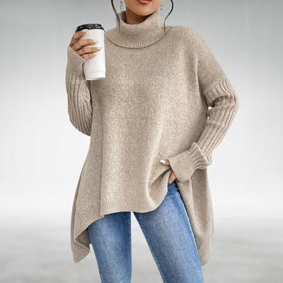 JOANNE | ELEGANTER ROLLKRAGENPULLOVER MIT BAUCHABDECKUNG