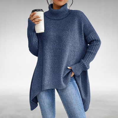 JOANNE | ELEGANTER ROLLKRAGENPULLOVER MIT BAUCHABDECKUNG