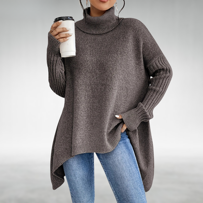 JOANNE | ELEGANTER ROLLKRAGENPULLOVER MIT BAUCHABDECKUNG