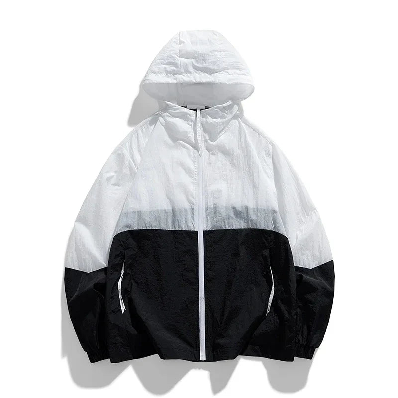 Windbreaker Jacke mit Kapuze