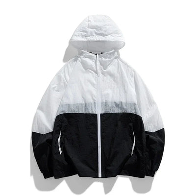 Windbreaker Jacke mit Kapuze