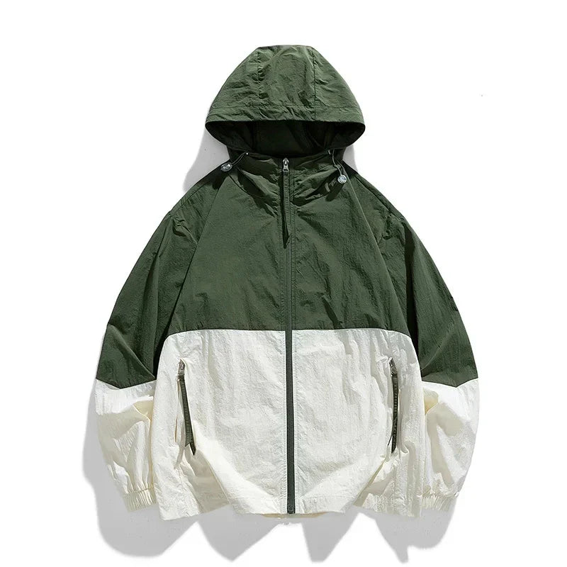 Windbreaker Jacke mit Kapuze