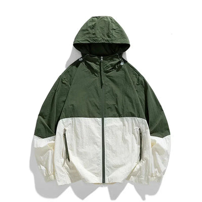 Windbreaker Jacke mit Kapuze