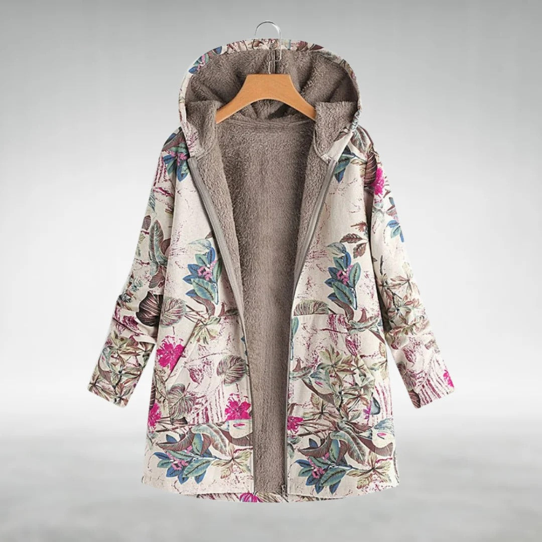 Fleural – Stilvolle Fleecejacke mit Blumenmuster