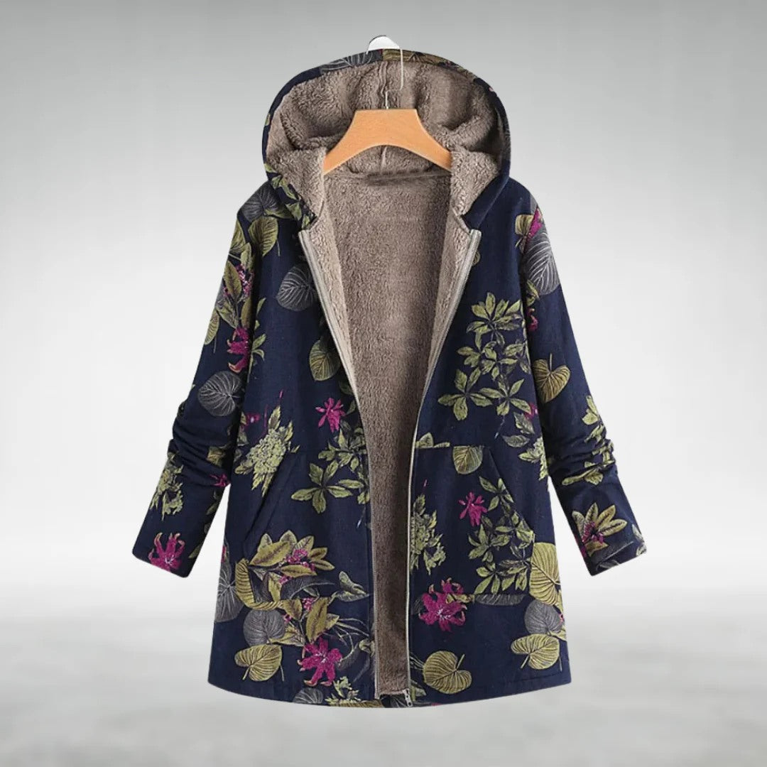 Fleural – Stilvolle Fleecejacke mit Blumenmuster