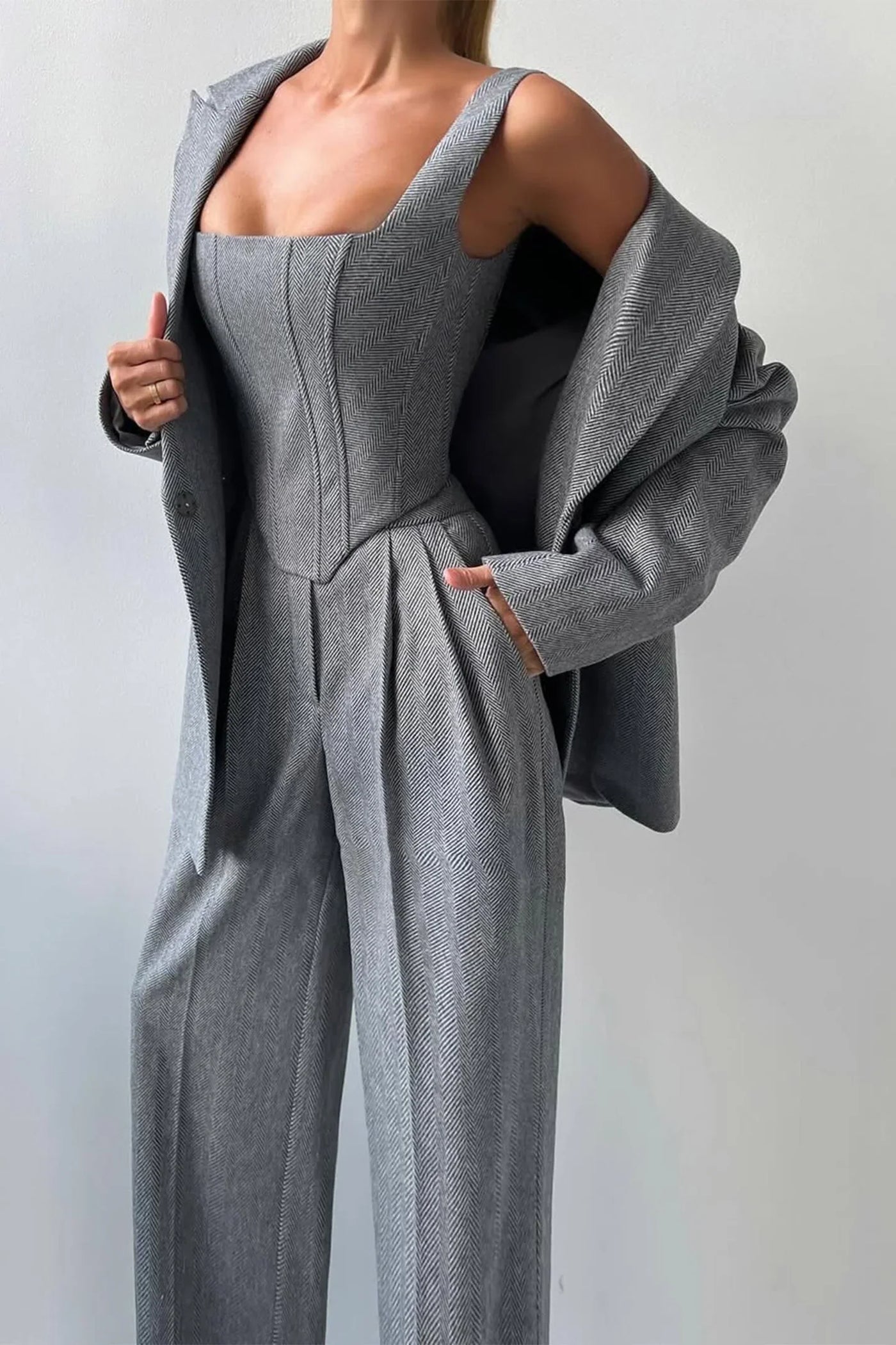 Alba™ - Dreiteiliges Set mit zweireihigem Blazer