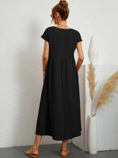 Anja™ - Leichtes, weiches Kleid mit Taschen