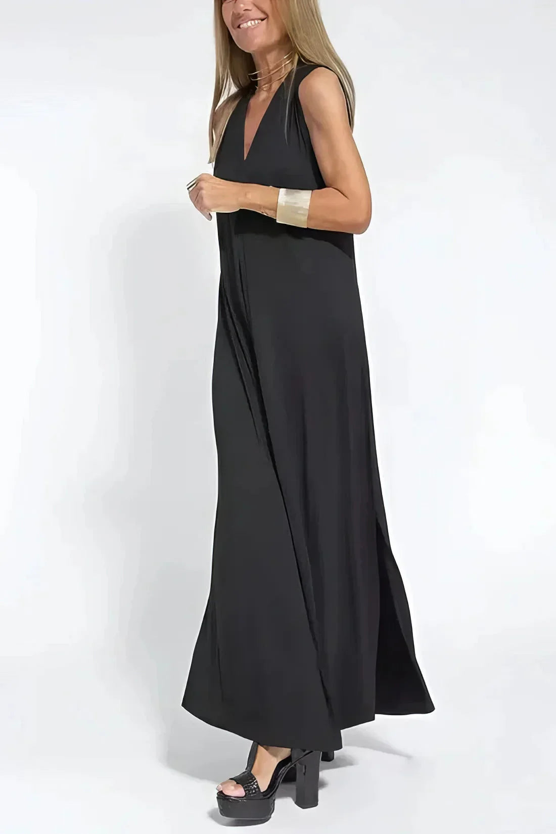 Nicole™ – Elegantes Maxikleid mit passender Strickjacke