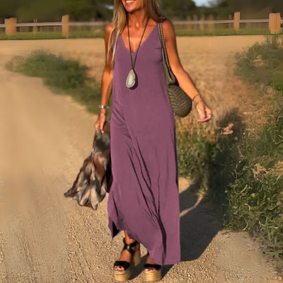 Élyse™ - Elegante Maxikleid ohne Ärmel mit V-Ausschnitt Chic