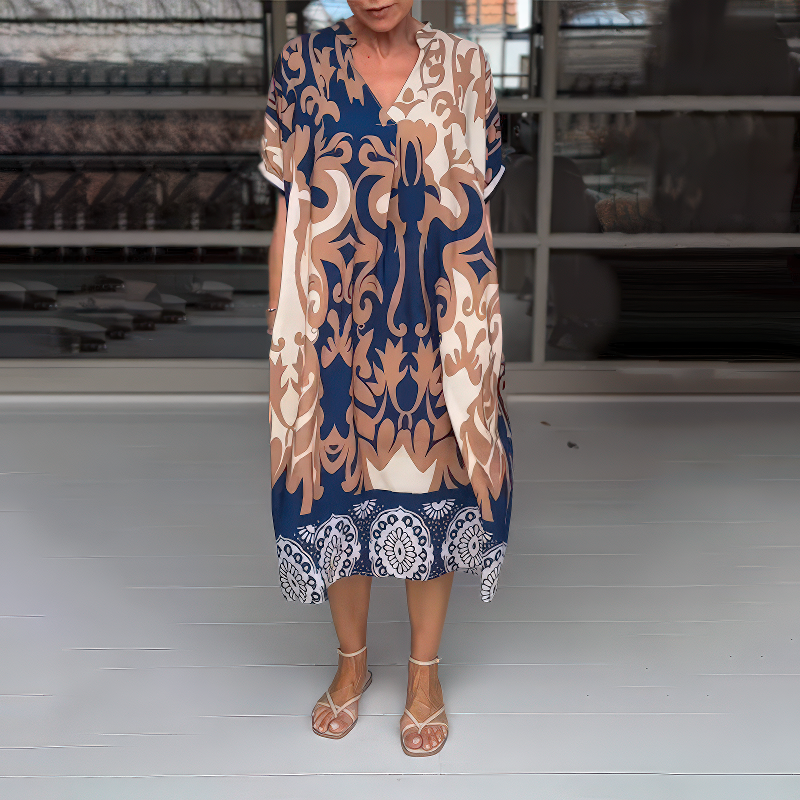 Amelia™ - Elegante Boho Kleid mit schmeichelhaften Details für den Bauch