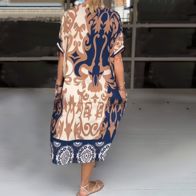 Amelia™ - Elegante Boho Kleid mit schmeichelhaften Details für den Bauch