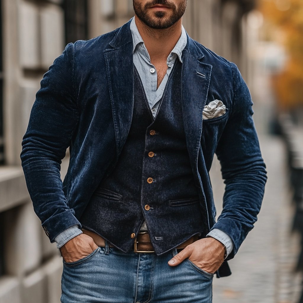 Patricio – Klassischer Blazer mit Weste
